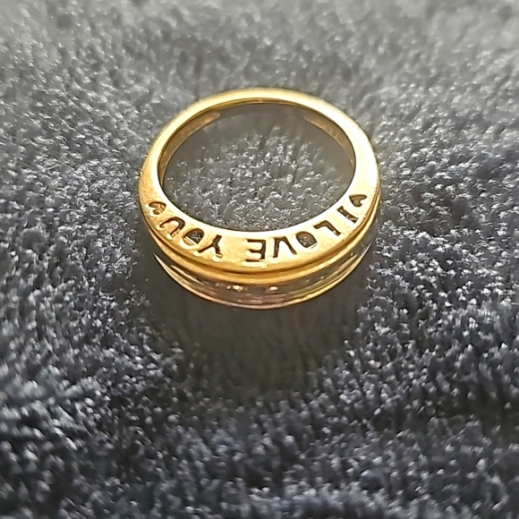 Vintage rare solid 10k gold diamond wedding band ring - Picture 6 of 9